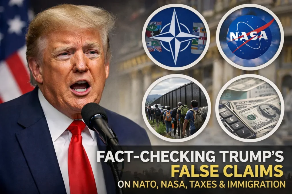 Trump’s False Claims on NATO, NASA, Taxes, Immigration and Wars